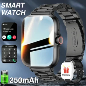 Smart Watch with Stainless Steel Band